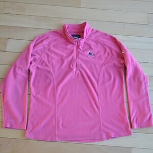 The Black Dog Quarter Zip Fleece Pullover Size XL Pink